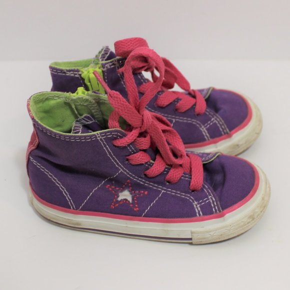 CONVERSE All Star High Top Sneakers Purple Pink 6 - Picture 3 of 7